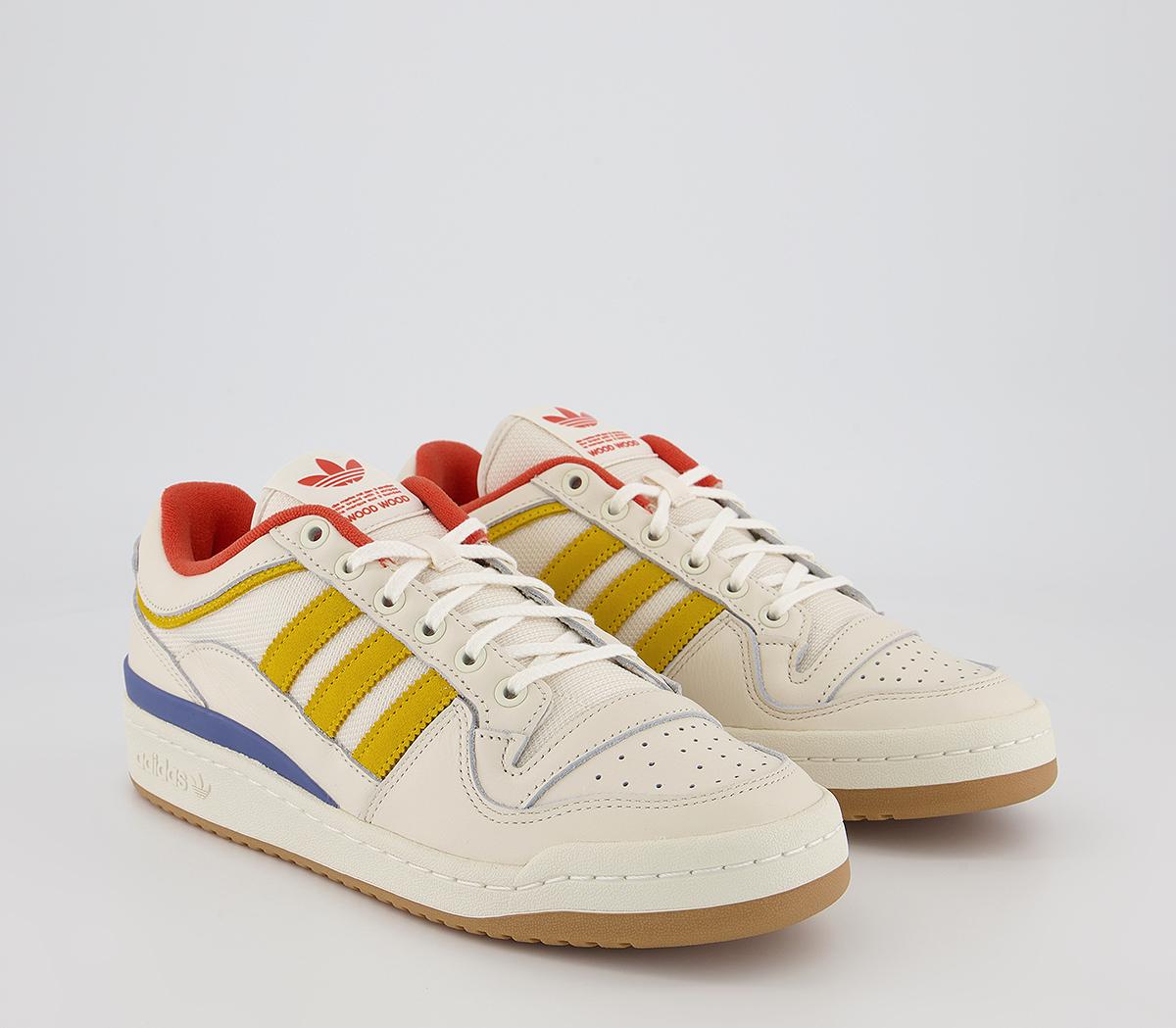 adidas Consortium Forum Low Woodwood Trainers adidas Consortium Forum Low Woodwood Trainers Off White Yellow Altered Amber