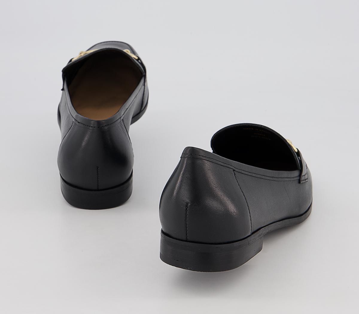 OFFICE Felt Snaffle Loafers Black Leather - Women’s Loafers