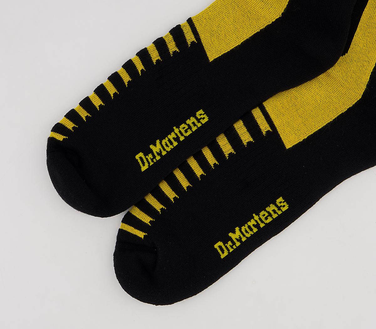 Dr. Martens Double Doc Socks Dr. Martens Double Doc Socks Black Yellow