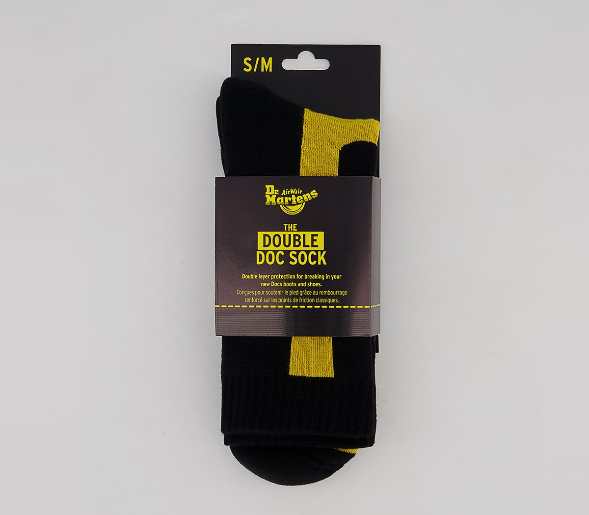 Dr. Martens Double Doc Socks Dr. Martens Double Doc Socks Black Yellow