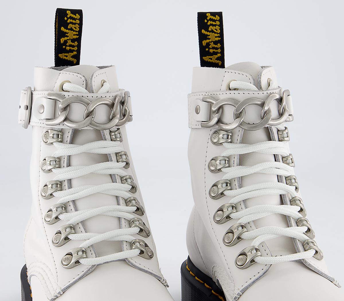 Dr. Martens 1460 Pascal Chain Boots Dr. Martens 1460 Pascal Chain Boots White Sendal