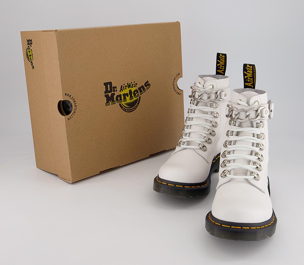 Dr. Martens 1460 Pascal Chain Boots Dr. Martens 1460 Pascal Chain Boots White Sendal