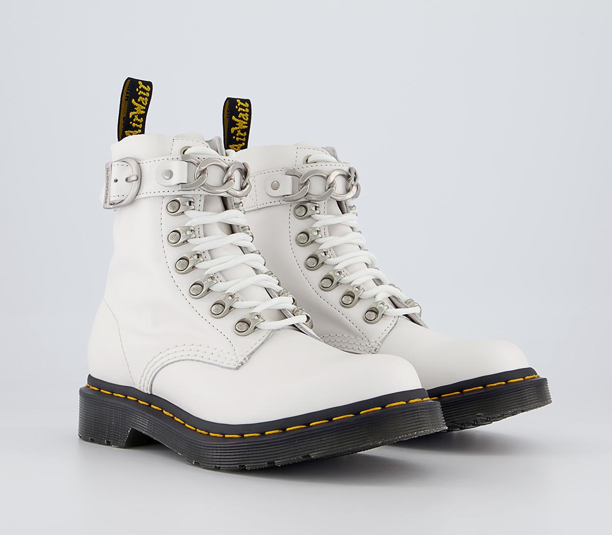 Dr. Martens 1460 Pascal Chain Boots Dr. Martens 1460 Pascal Chain Boots White Sendal