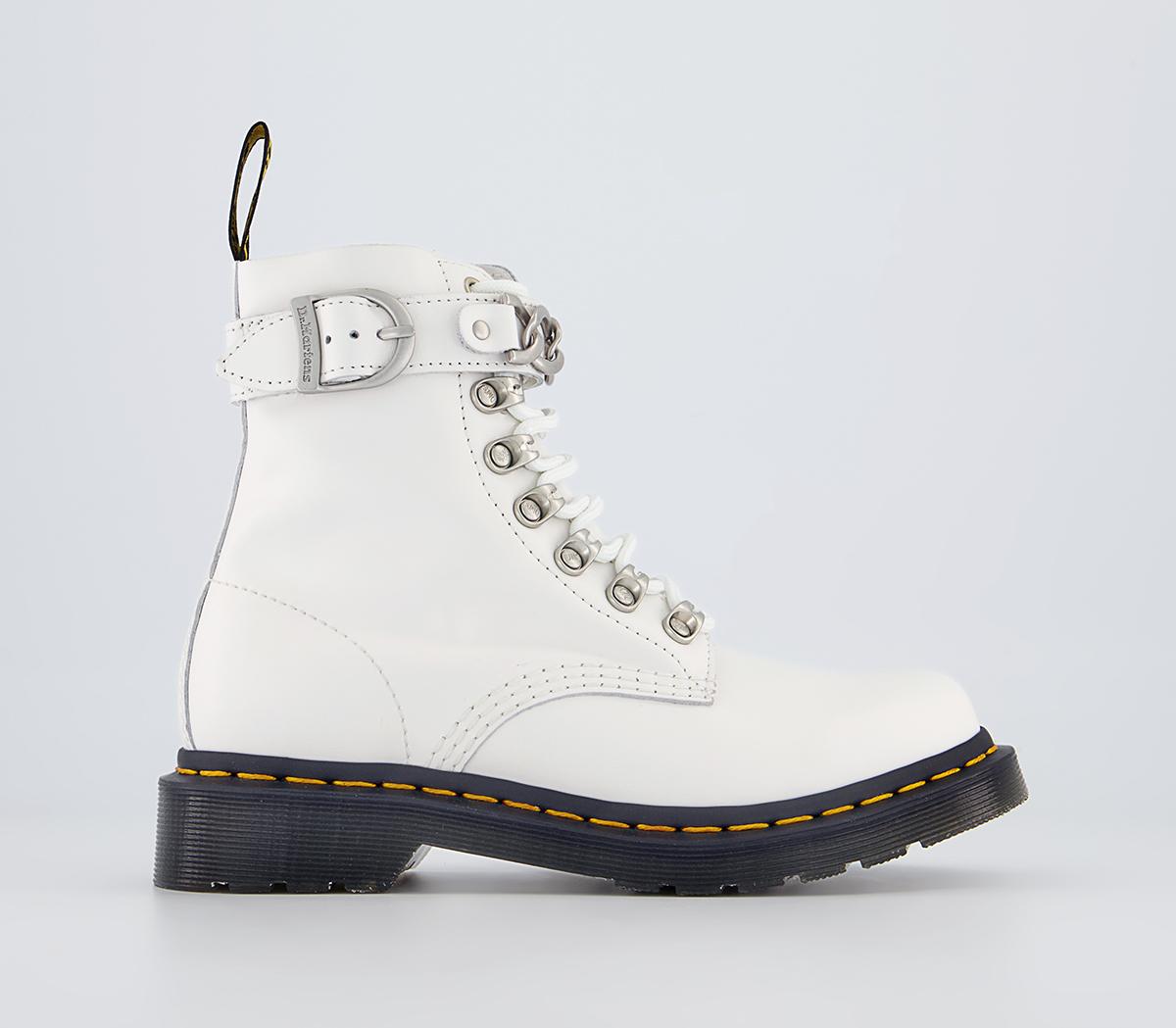 Dr. Martens 1460 Pascal Chain Boots Dr. Martens 1460 Pascal Chain Boots White Sendal