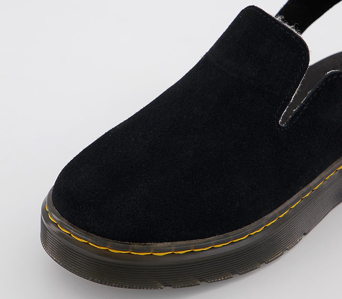Dr. MartensCarlson MulesBlack Suede Cream Sherpa