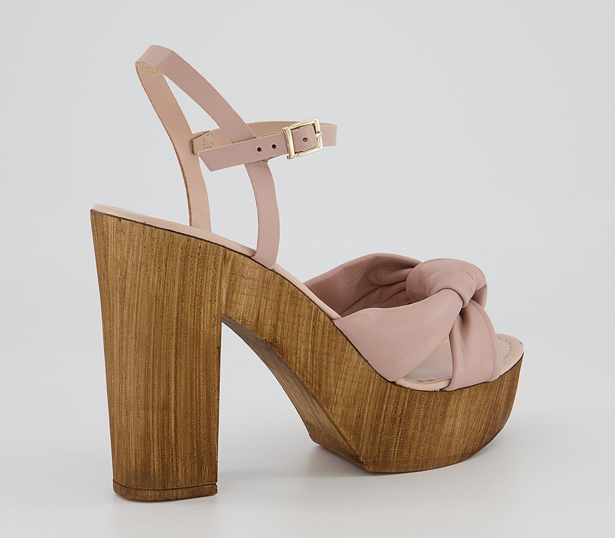 OFFICEHardy Knotted Wood SandalsBeige Leather