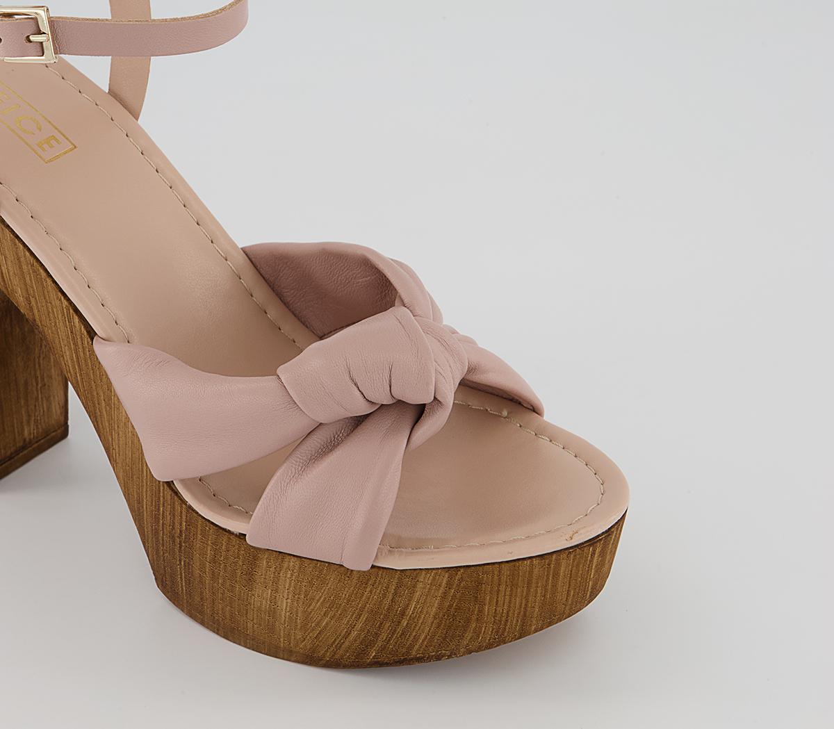 OFFICEHardy Knotted Wood SandalsBeige Leather