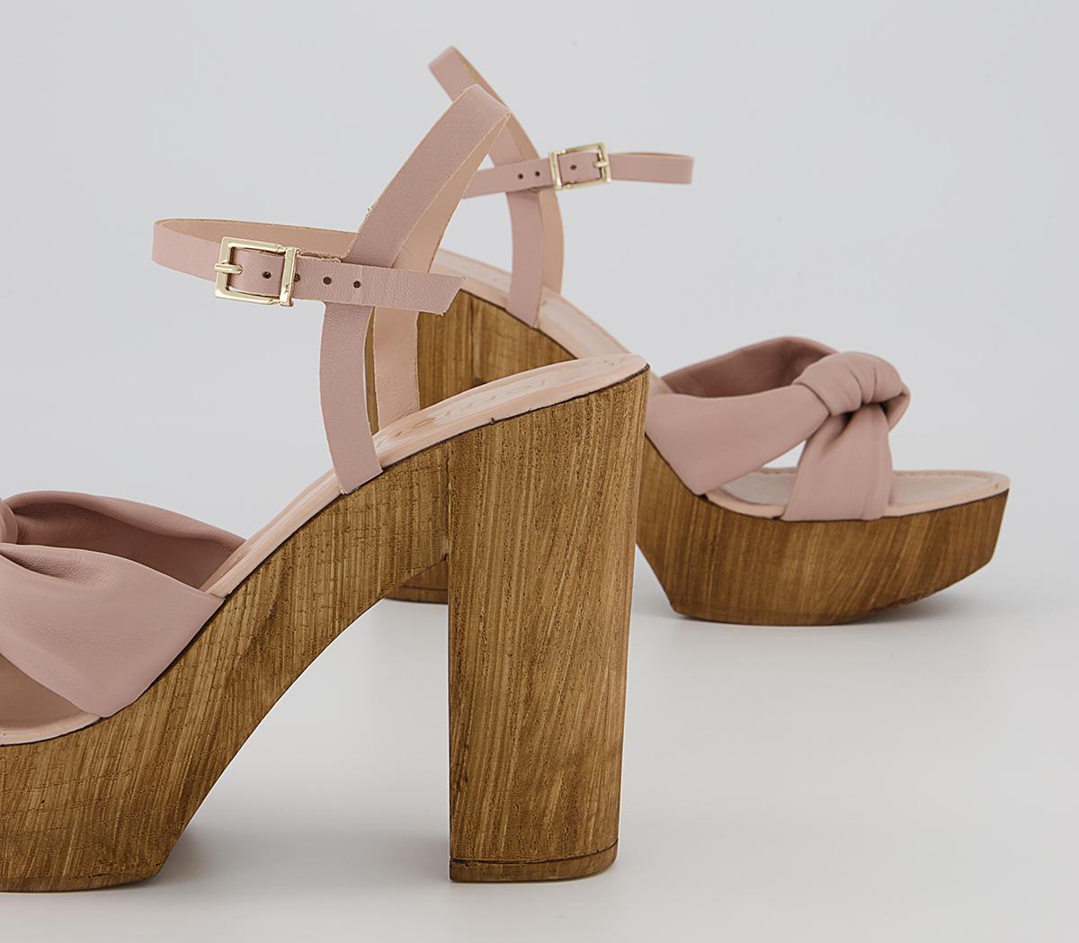 OFFICEHardy Knotted Wood SandalsBeige Leather