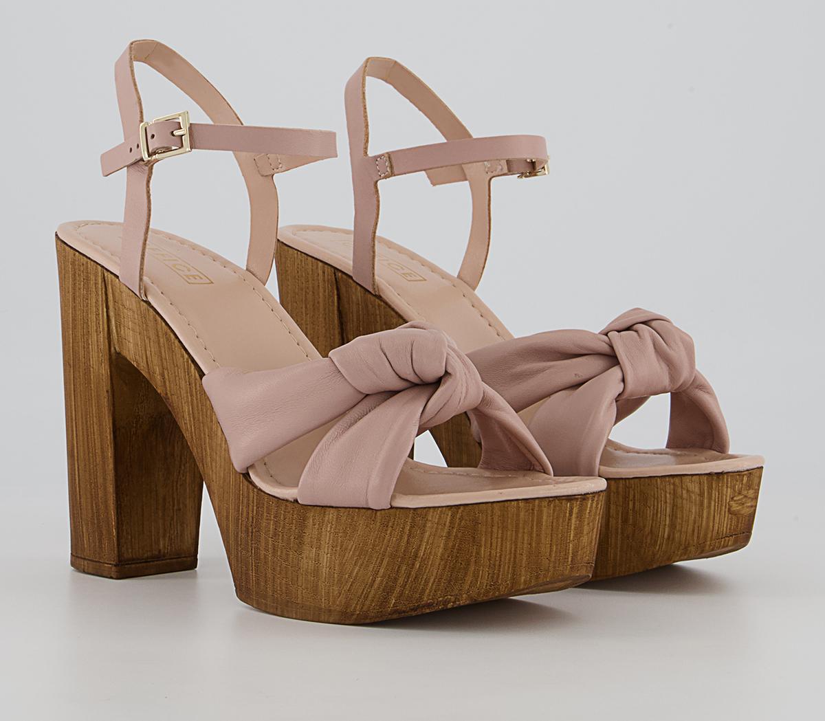 OFFICEHardy Knotted Wood SandalsBeige Leather