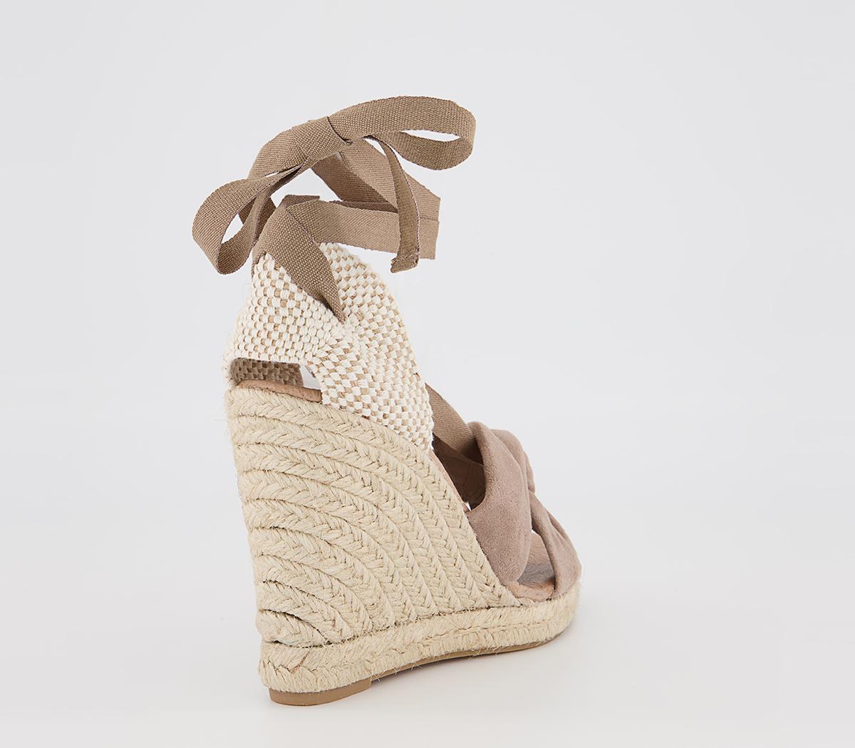 OFFICEHarning Ankle Tie EspadrillesTaupe Suede