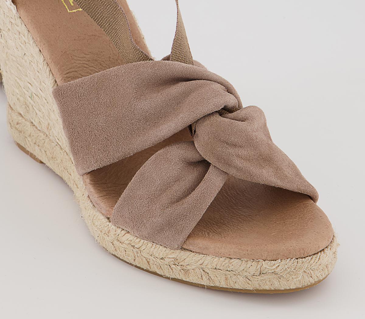 OFFICEHarning Ankle Tie EspadrillesTaupe Suede