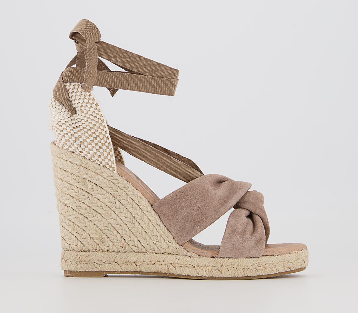 OFFICEHarning Ankle Tie EspadrillesTaupe Suede
