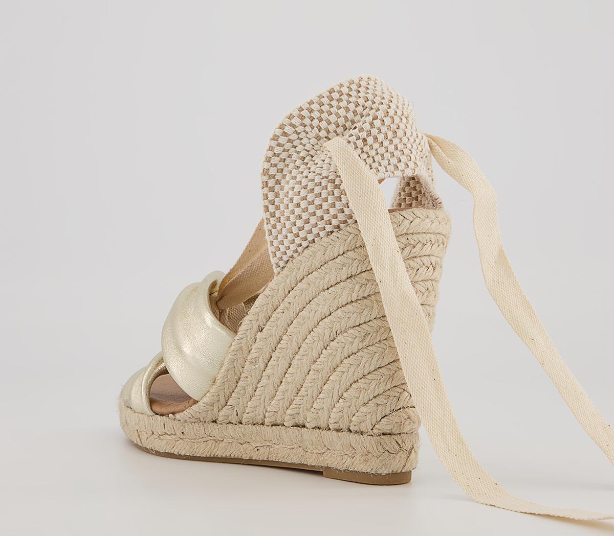 OFFICEHarning Ankle Tie EspadrillesGold Leather