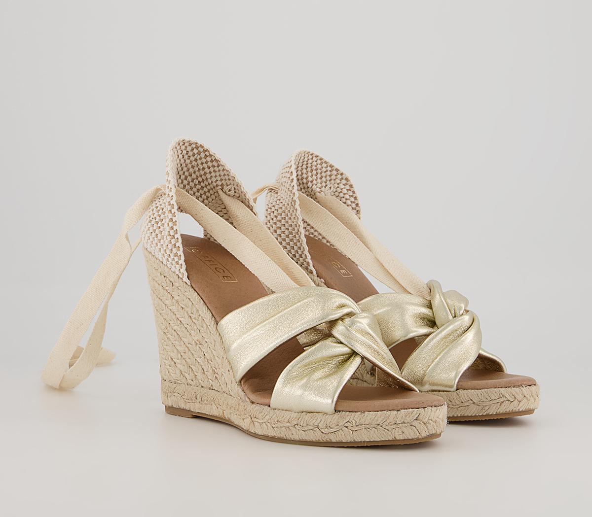 OFFICEHarning Ankle Tie EspadrillesGold Leather