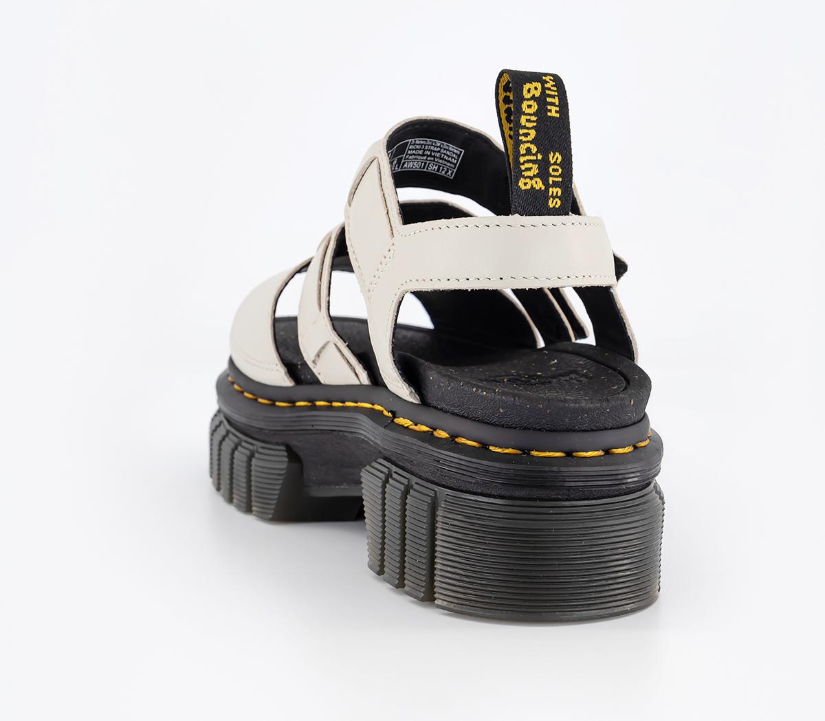 Dr. Martens Ricki 3-strap Sandals Dr. Martens Ricki 3-strap Sandals Cobblestone Grey Nappa Lux