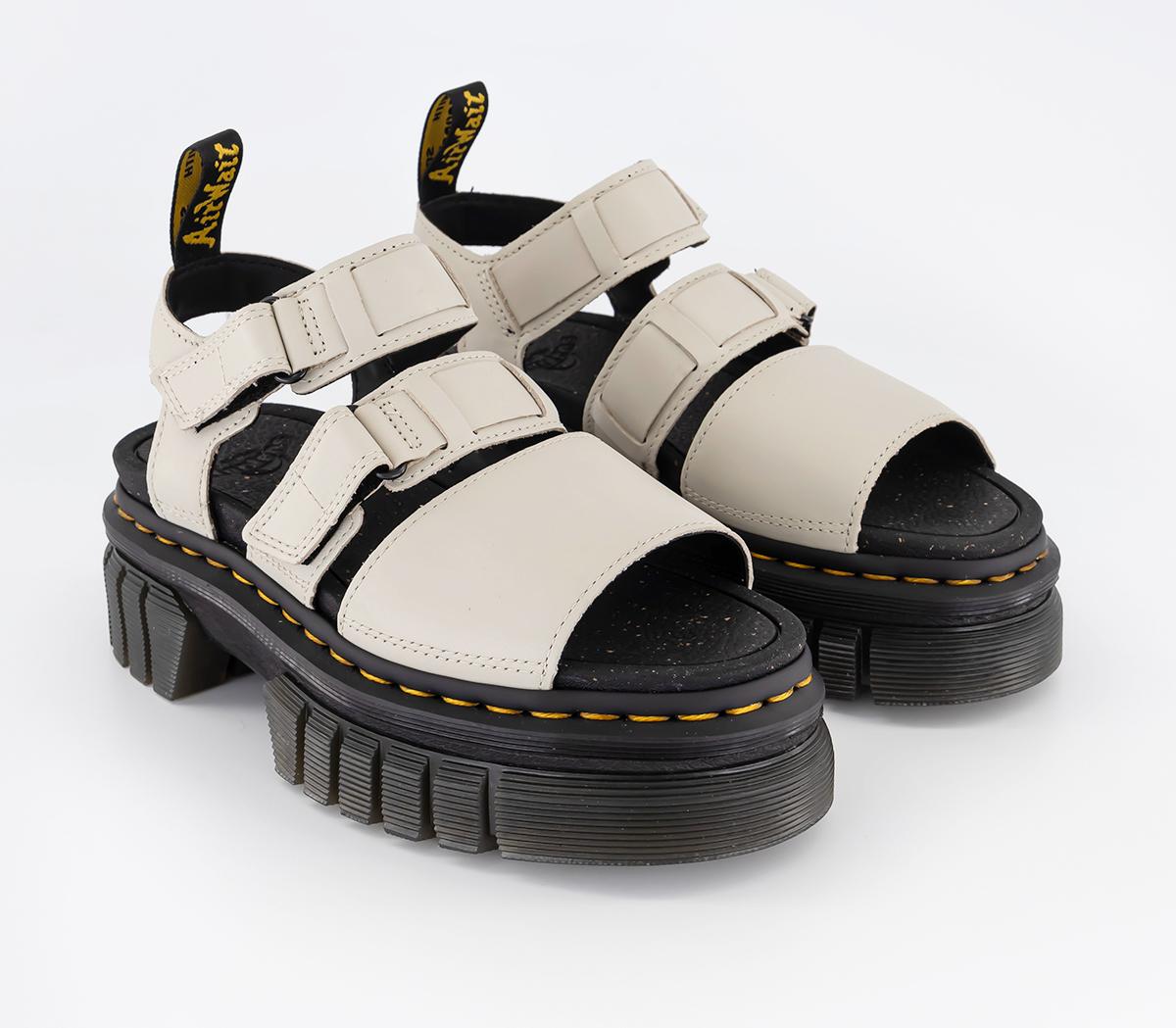 Dr. MartensRicki 3-strap SandalsCobblestone Grey Nappa Lux