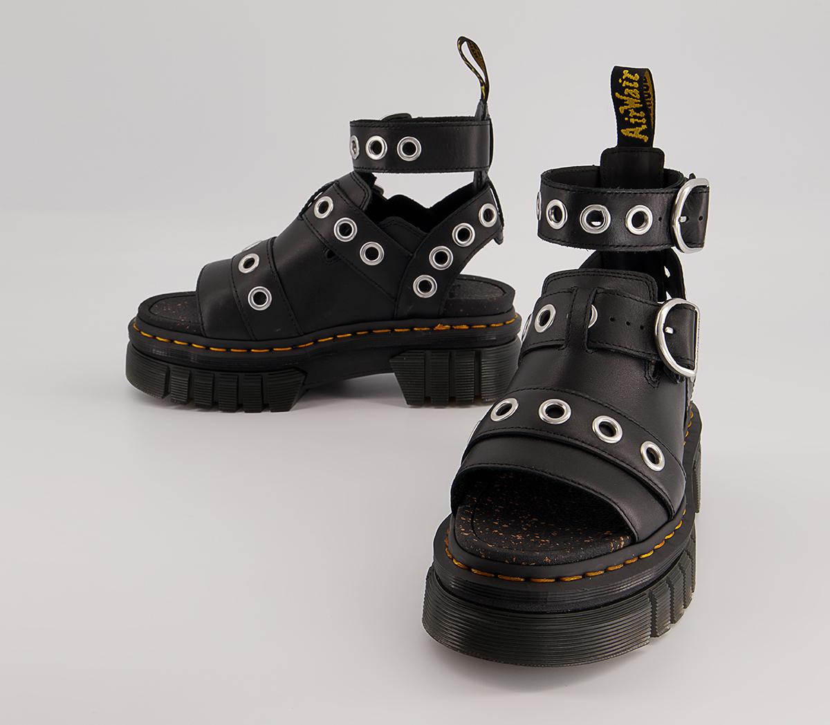 Dr. Martens Ricki Hdw Sandals Black Nappa Lux - Women's Sandals