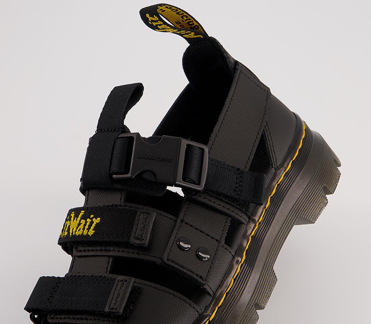 Dr. Martens Pearson Sandals Dr. Martens Pearson Sandals Black Element Black Webbing