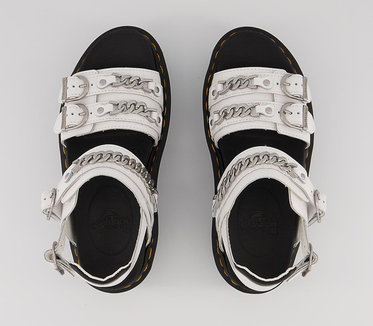Dr. Martens Voss2 Quad Chain Sandals Dr. Martens Voss2 Quad Chain Sandals White Patent Lamper