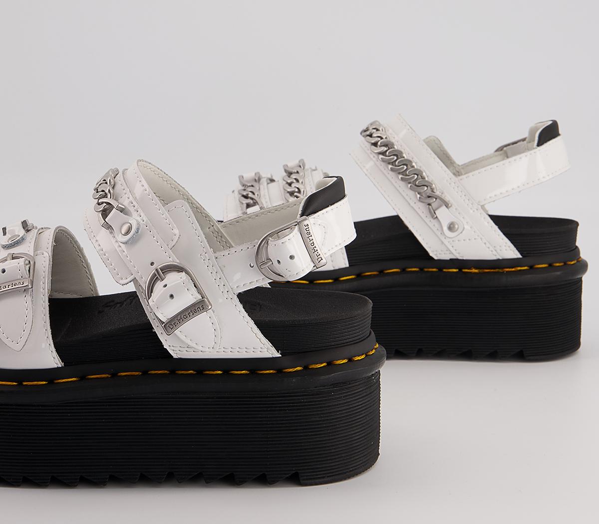 Dr. Martens Voss2 Quad Chain Sandals Dr. Martens Voss2 Quad Chain Sandals White Patent Lamper