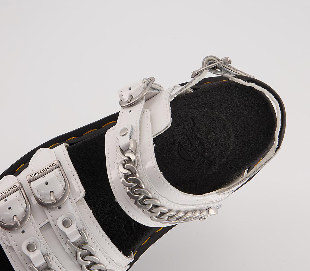 Dr. Martens Voss2 Quad Chain Sandals Dr. Martens Voss2 Quad Chain Sandals White Patent Lamper