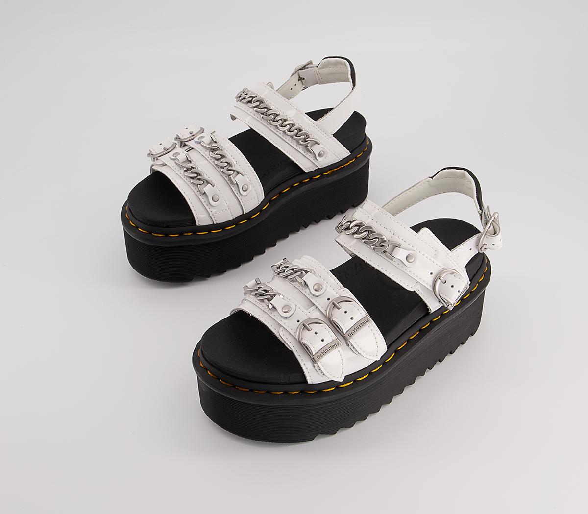 Dr. Martens Voss2 Quad Chain Sandals Dr. Martens Voss2 Quad Chain Sandals White Patent Lamper