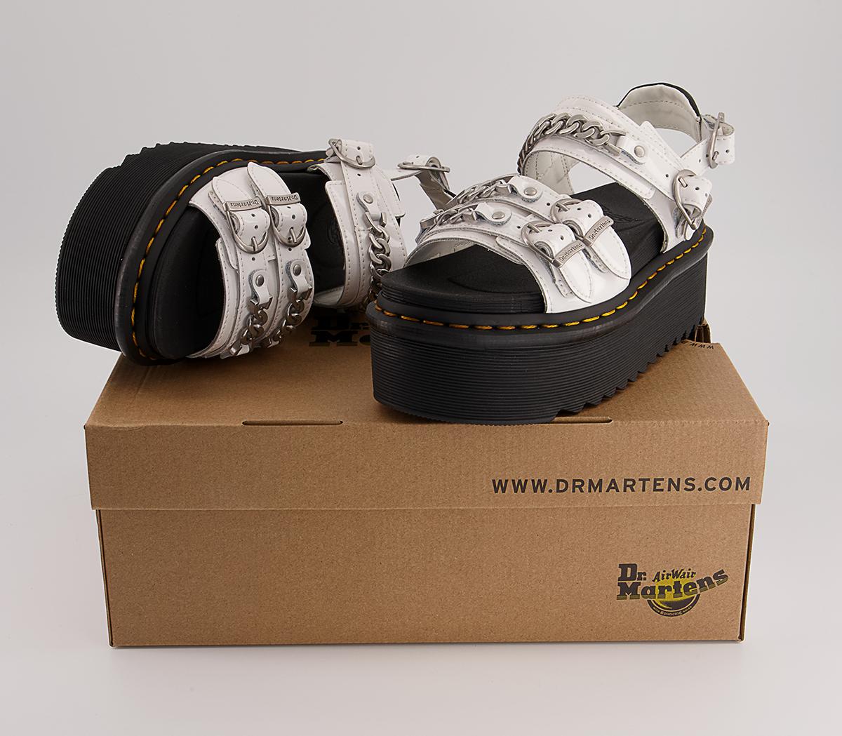 Dr. Martens Voss2 Quad Chain Sandals Dr. Martens Voss2 Quad Chain Sandals White Patent Lamper