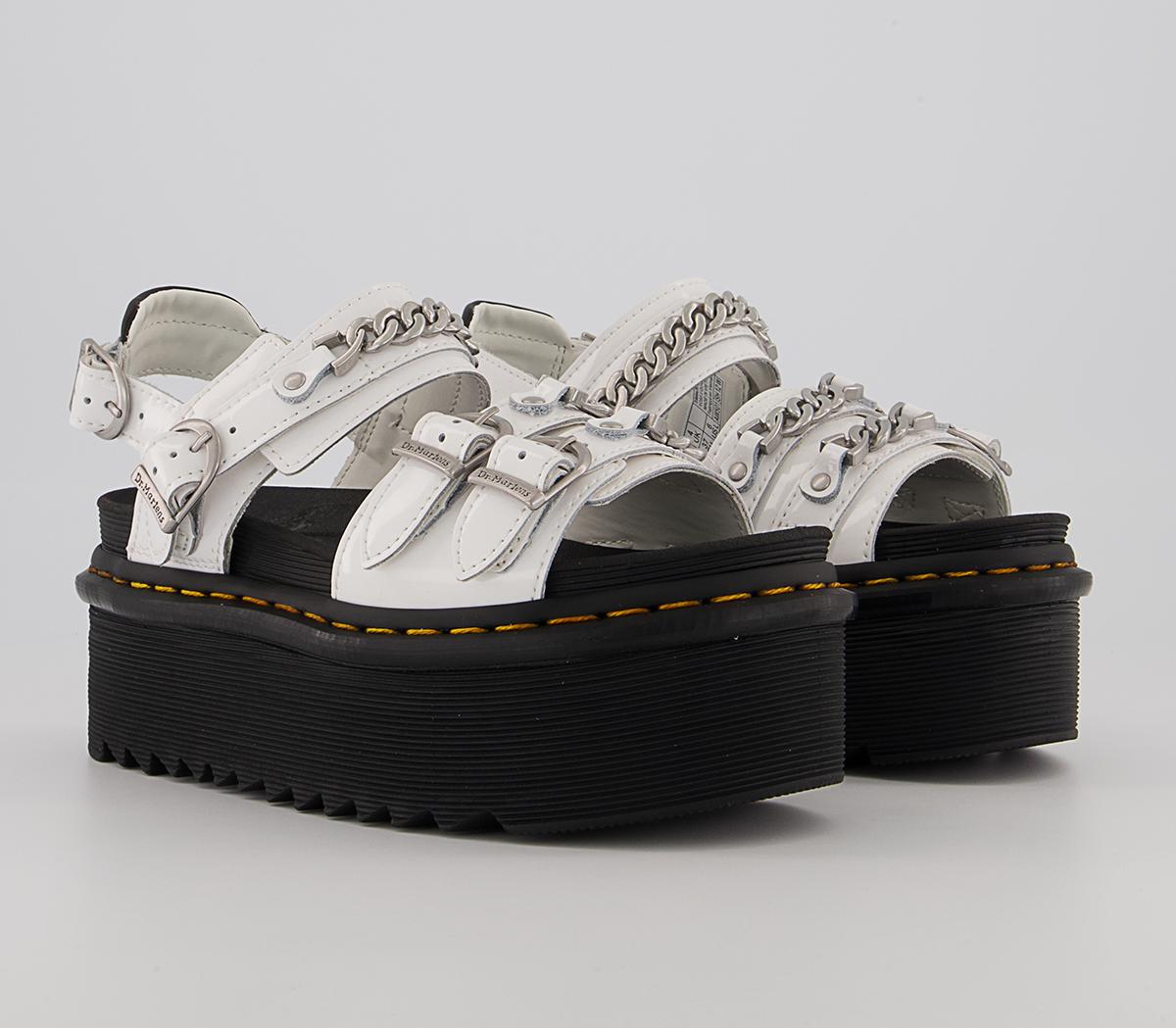 Dr. Martens Voss2 Quad Chain Sandals Dr. Martens Voss2 Quad Chain Sandals White Patent Lamper