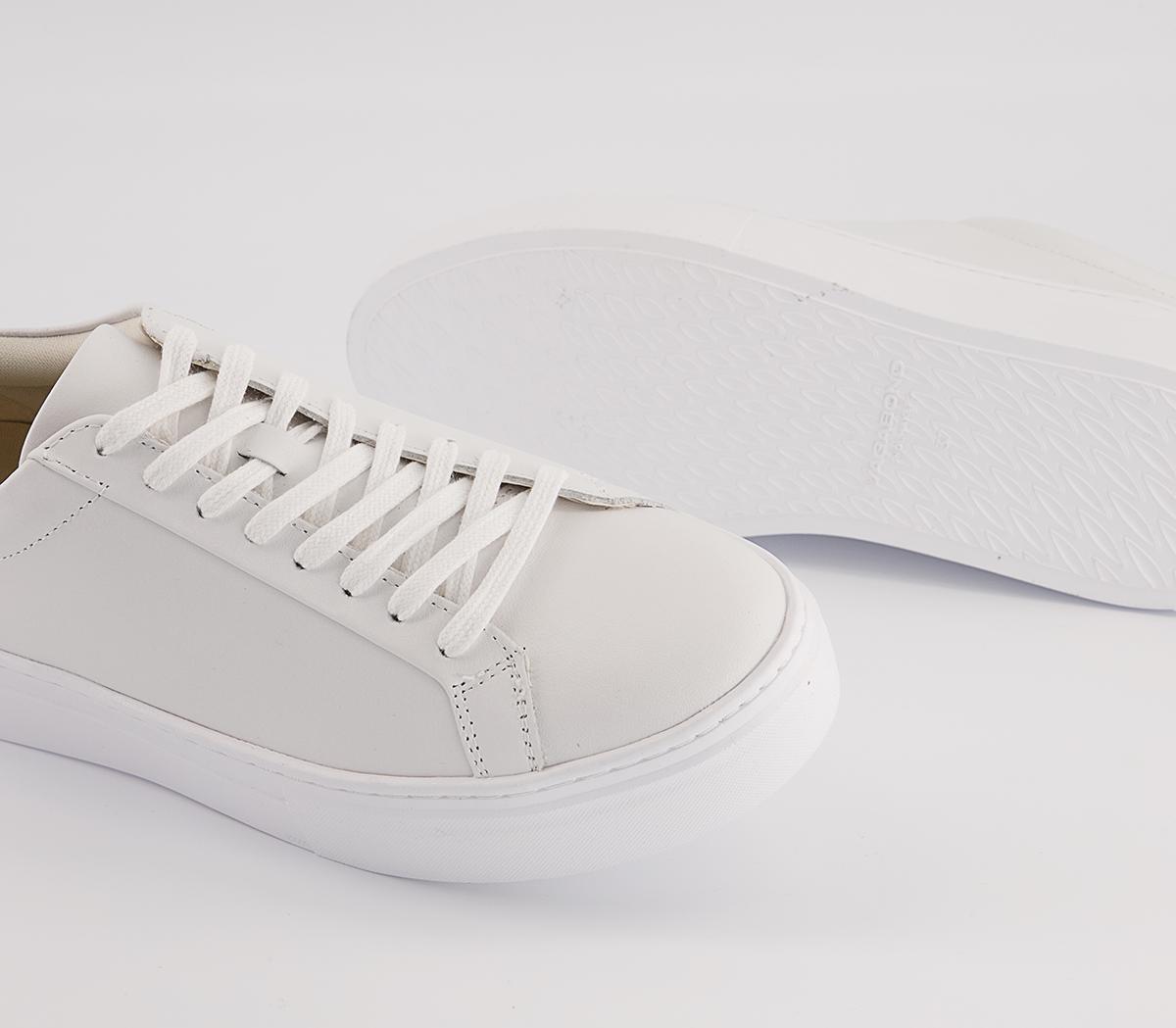 Vagabond Shoemakers Zoe Platform Trainers White - Flat Shoes for Women