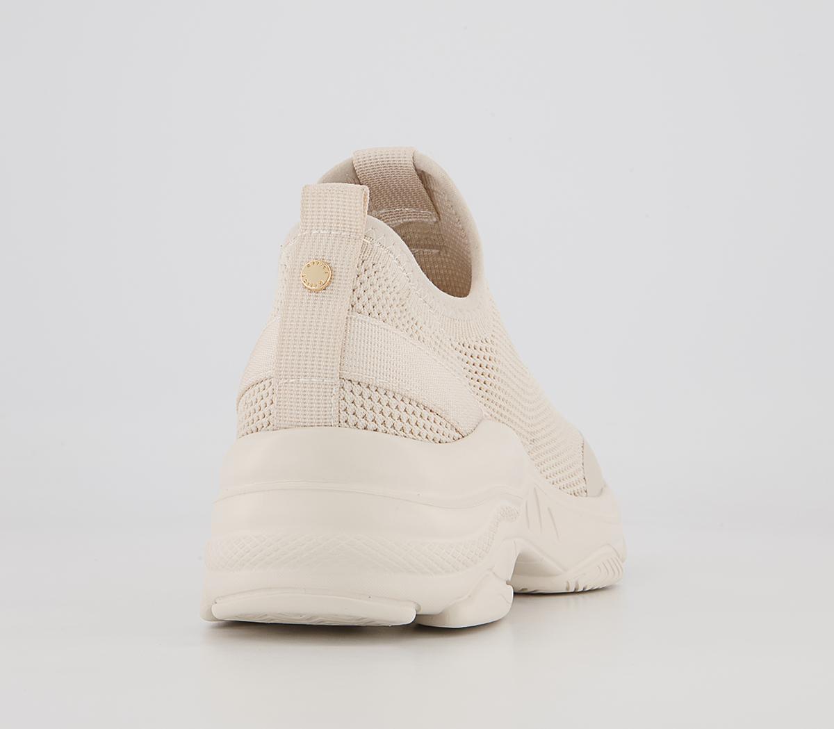 Office Flipper Knitted Slip On Chunky Trainers Office Flipper Knitted Slip On Chunky Trainers Off White