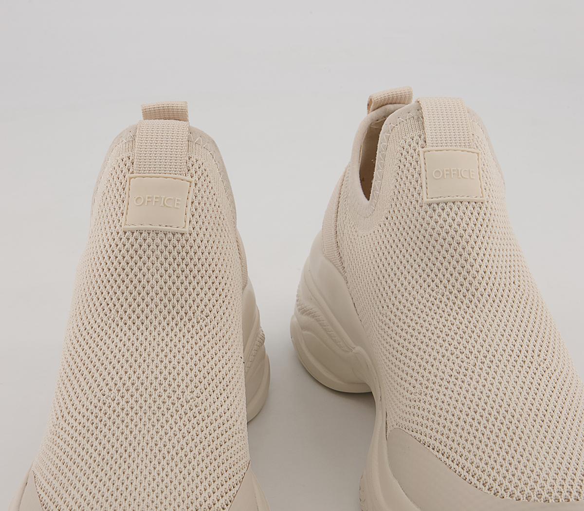 Office Flipper Knitted Slip On Chunky Trainers Office Flipper Knitted Slip On Chunky Trainers Off White