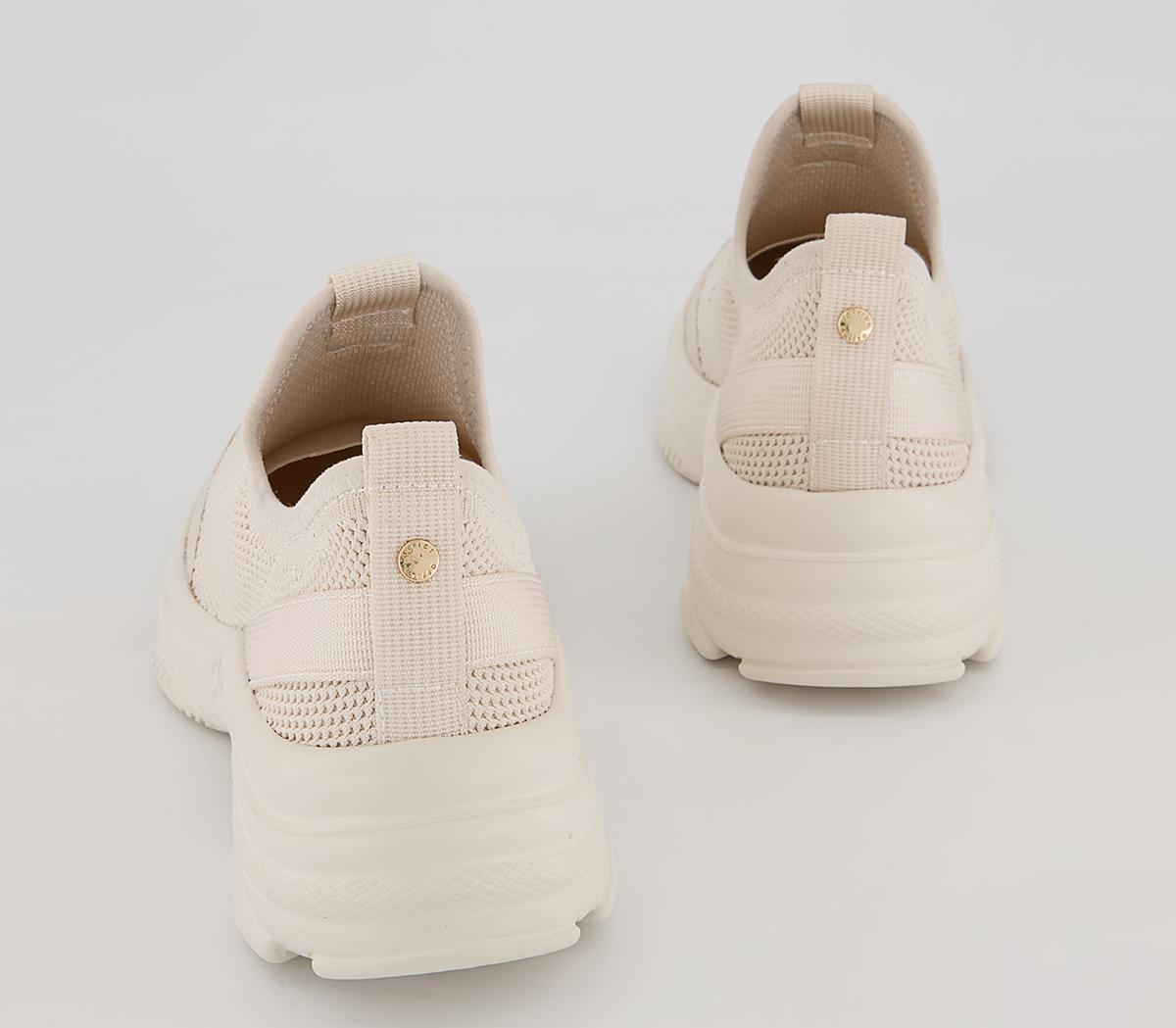 Office Flipper Knitted Slip On Chunky Trainers Office Flipper Knitted Slip On Chunky Trainers Off White