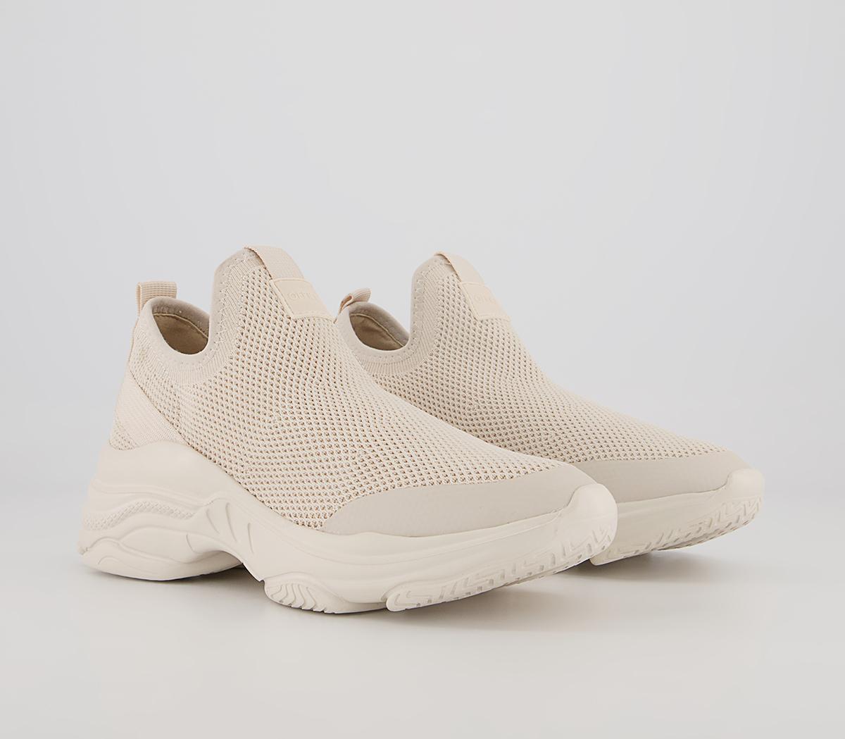 Office Flipper Knitted Slip On Chunky Trainers Office Flipper Knitted Slip On Chunky Trainers Off White