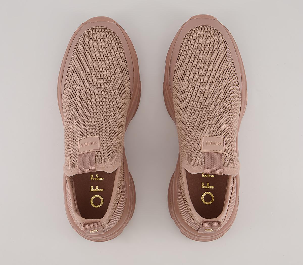 Office Flipper Knitted Slip On Chunky Trainers Office Flipper Knitted Slip On Chunky Trainers Nude Knit