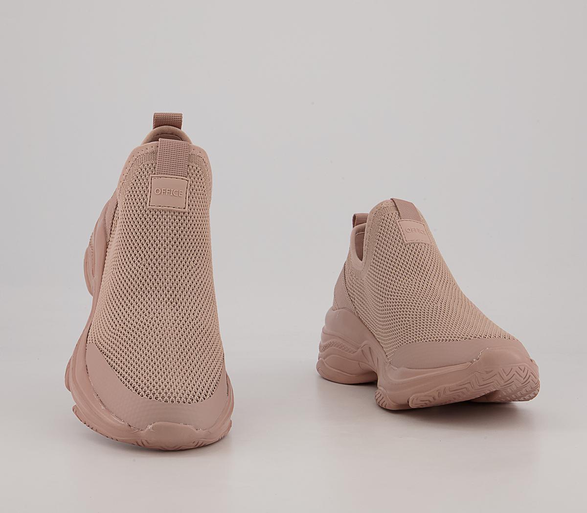 Office Flipper Knitted Slip On Chunky Trainers Office Flipper Knitted Slip On Chunky Trainers Nude Knit