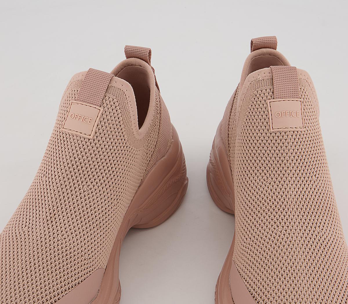 Office Flipper Knitted Slip On Chunky Trainers Office Flipper Knitted Slip On Chunky Trainers Nude Knit