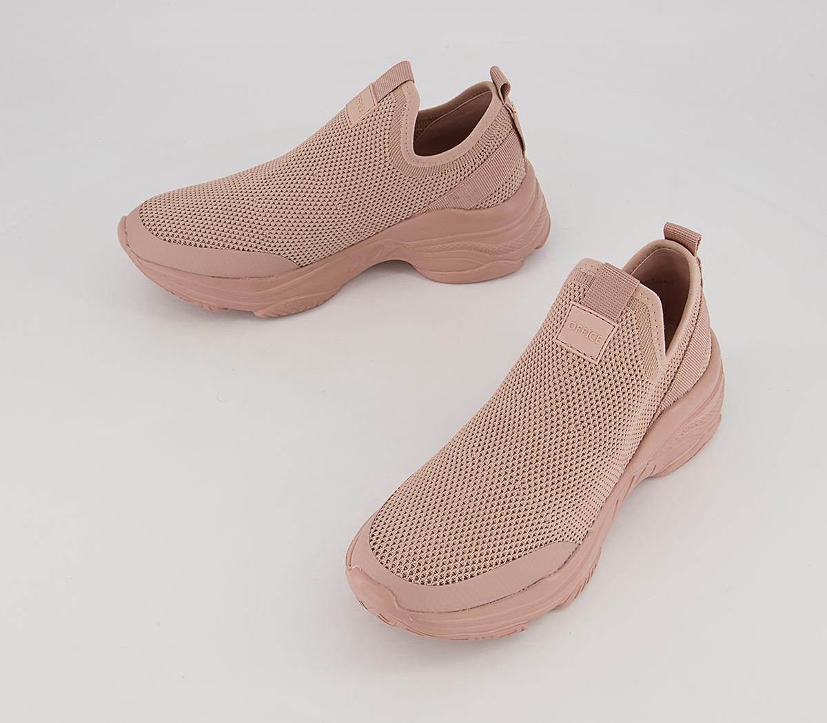 Office Flipper Knitted Slip On Chunky Trainers Office Flipper Knitted Slip On Chunky Trainers Nude Knit