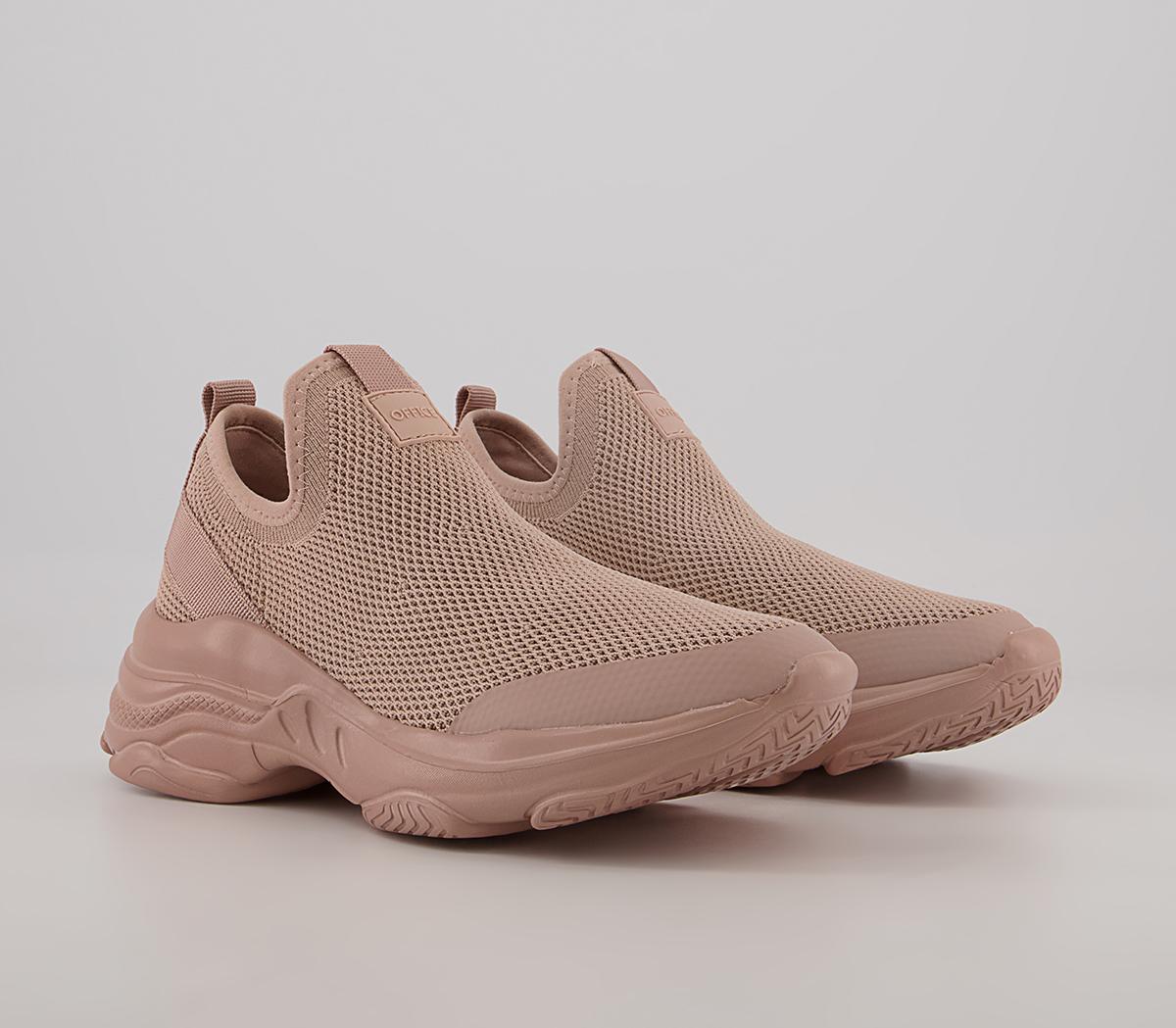 Office Flipper Knitted Slip On Chunky Trainers Office Flipper Knitted Slip On Chunky Trainers Nude Knit