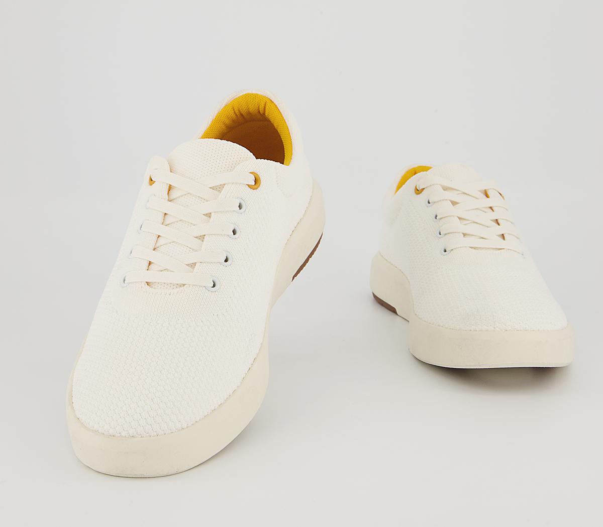 OFFICE Callow Knitted Wedge Sneakers White - Men's Casual Shoes