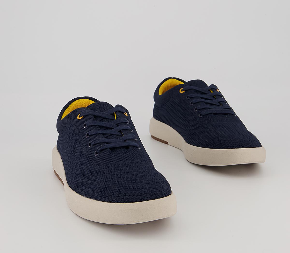 OFFICE Callow Knitted Wedge Sneakers Navy - Men's Casual Shoes