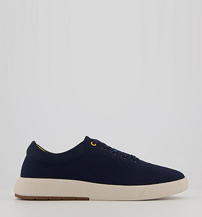 Office Callow Knitted Wedge Sneakers Navy