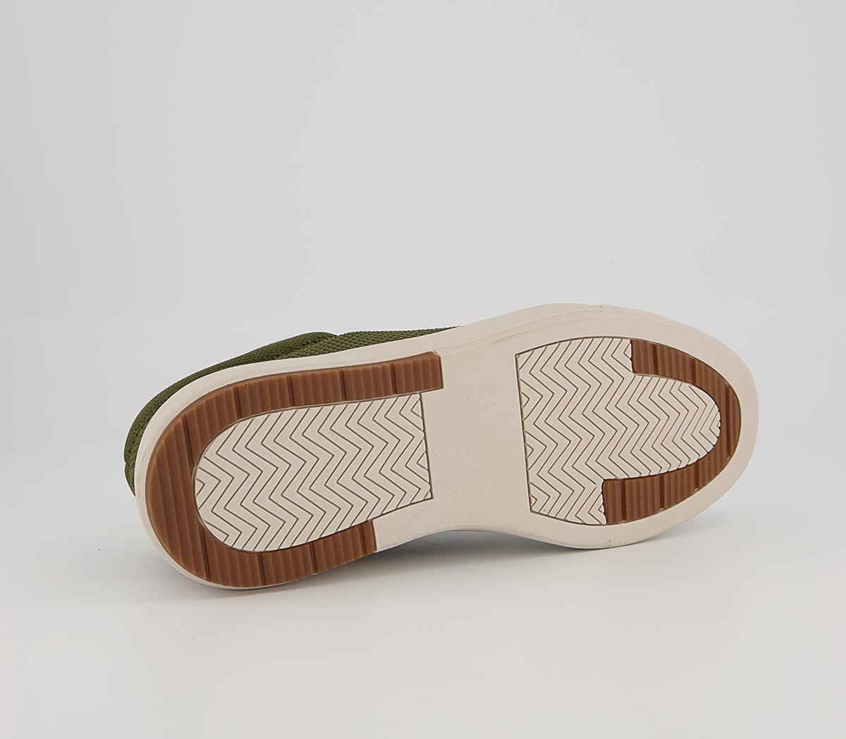Office Callow Knitted Wedge Sneakers Office Callow Knitted Wedge Sneakers Khaki