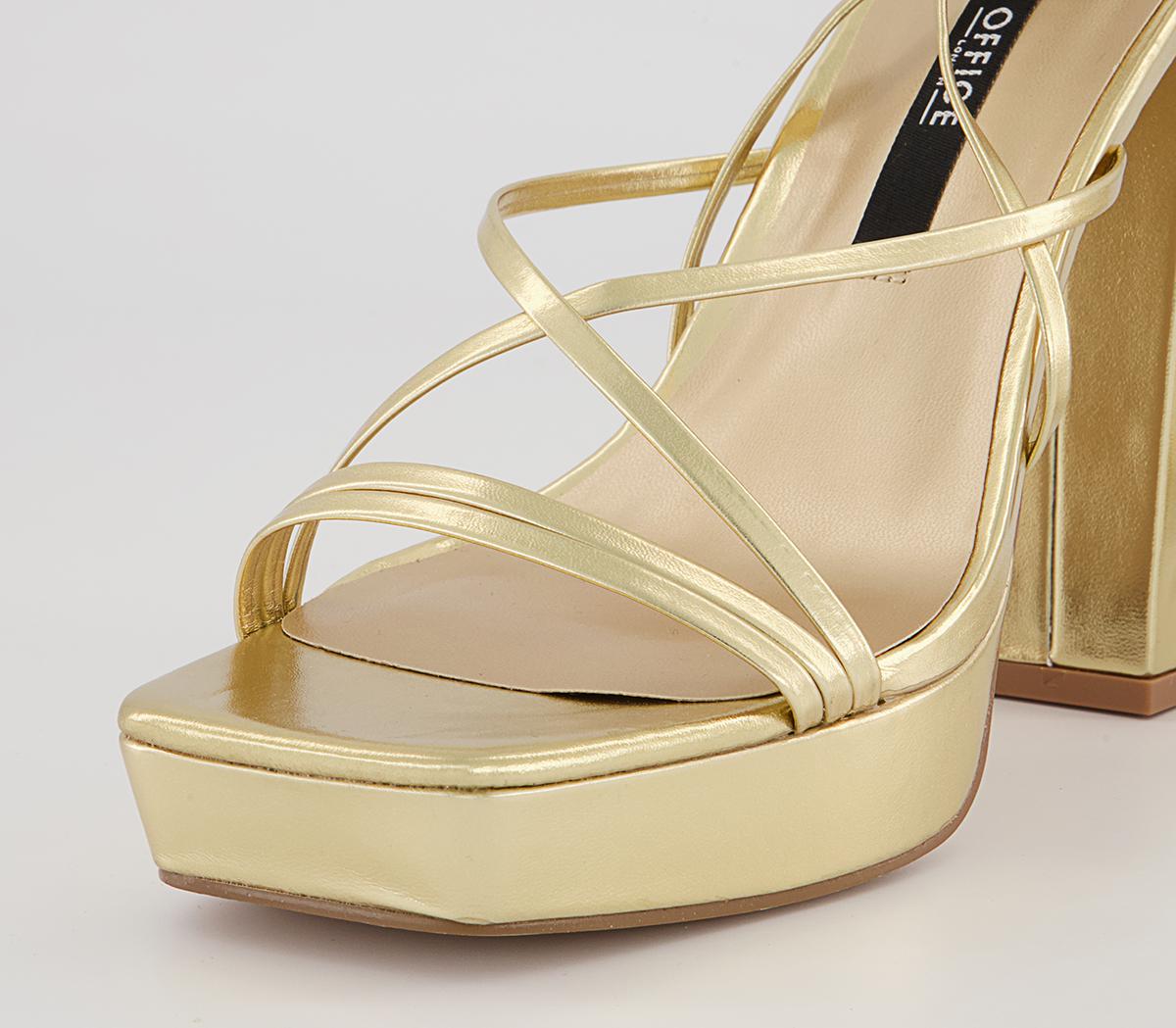 Office Haisley Tie Up Platform Shoes Office Haisley Tie Up Platform Shoes Gold