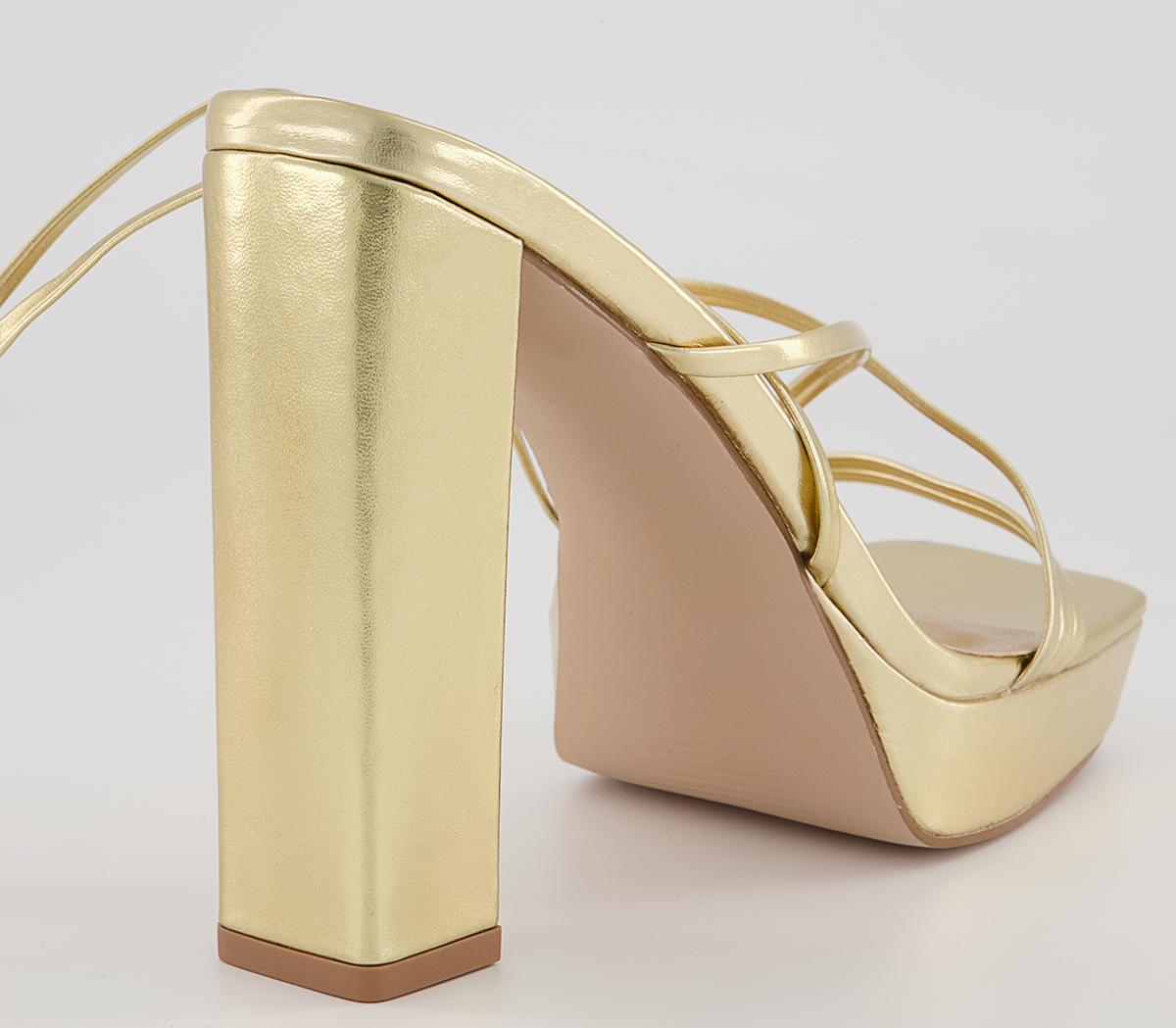 Office Haisley Tie Up Platform Shoes Office Haisley Tie Up Platform Shoes Gold