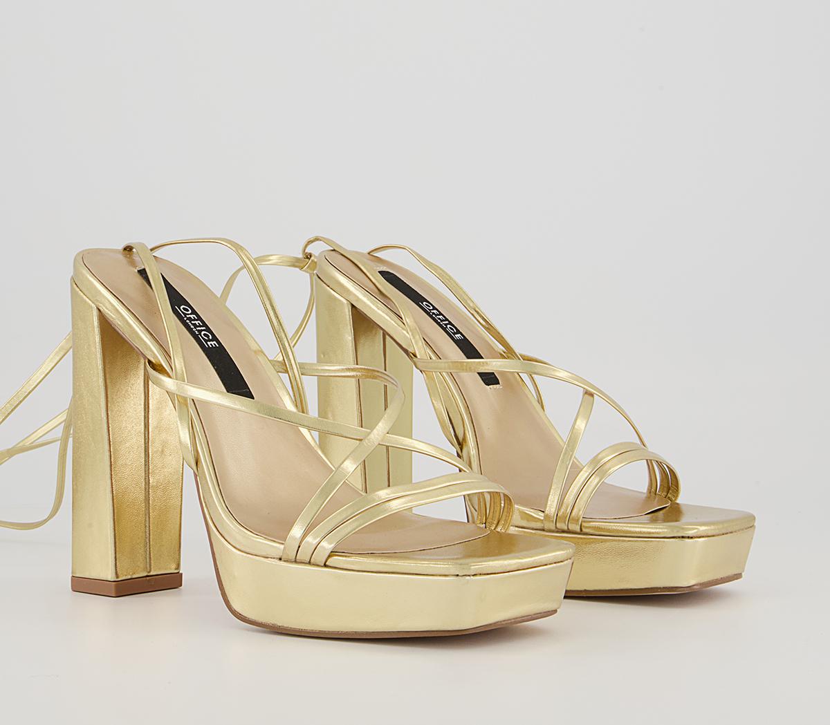 Office Haisley Tie Up Platform Shoes Office Haisley Tie Up Platform Shoes Gold