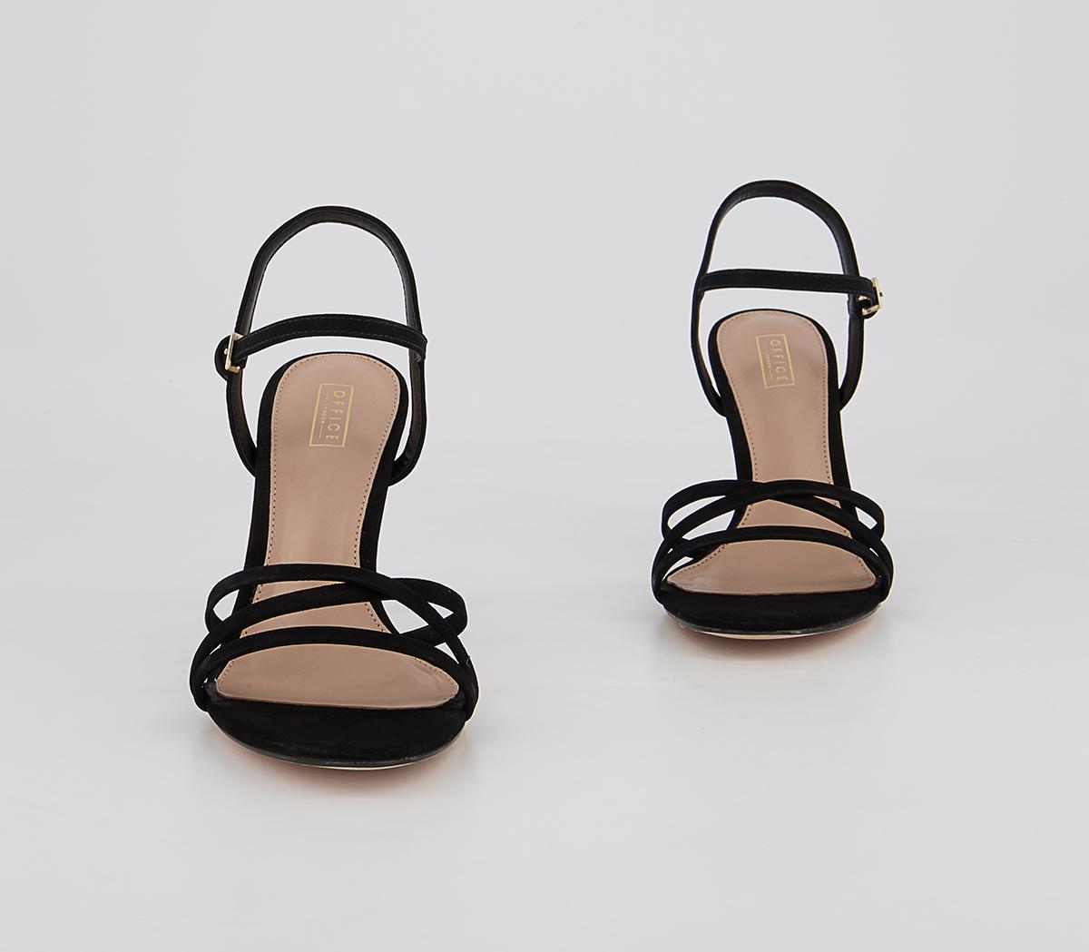 OFFICEMood Strappy Two Part Stiletto Heeled Sandals OFFICEMood Strappy Two Part Stiletto Heeled SandalsBlack Nubuck