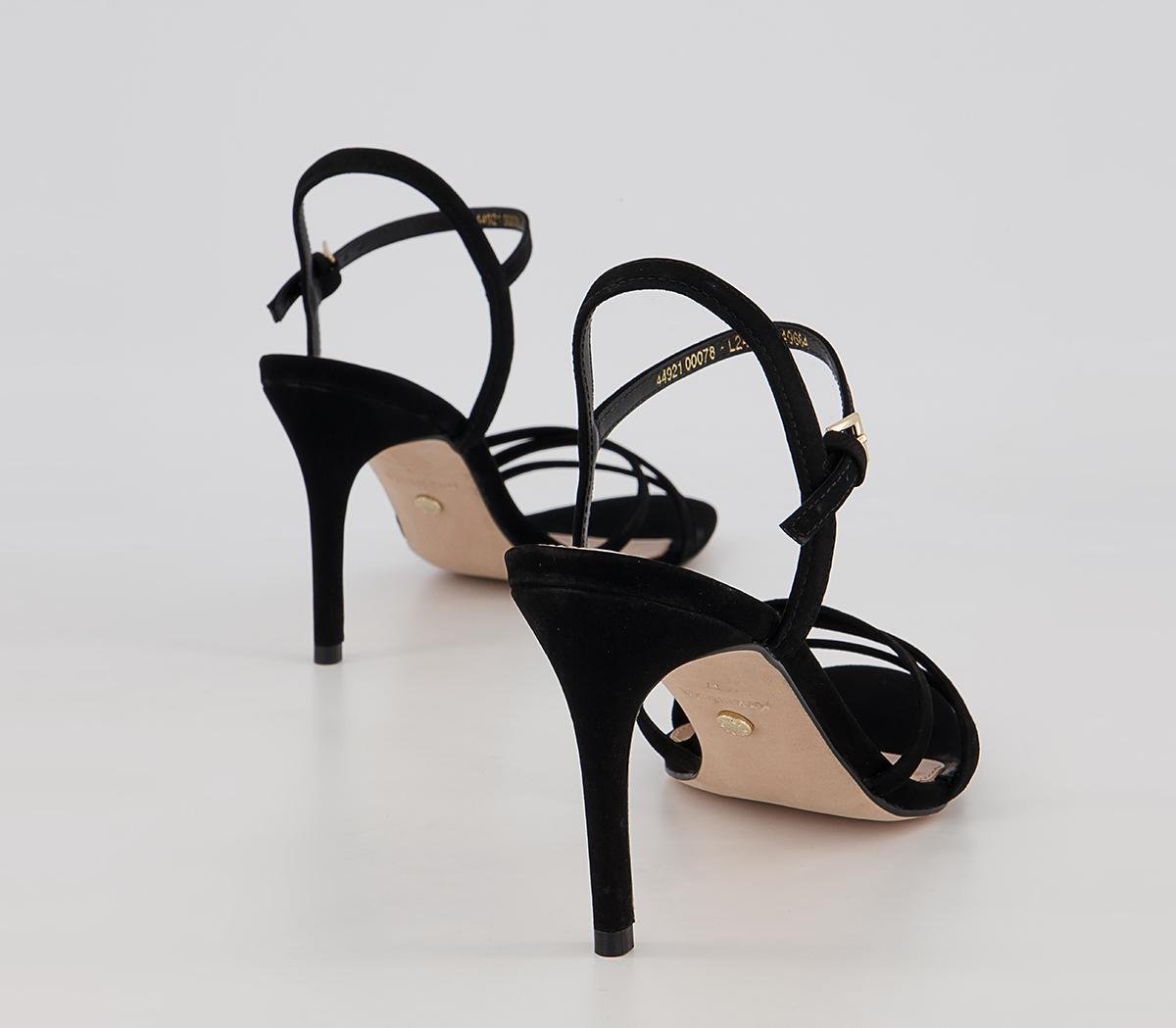 OFFICEMood Strappy Two Part Stiletto Heeled Sandals OFFICEMood Strappy Two Part Stiletto Heeled SandalsBlack Nubuck