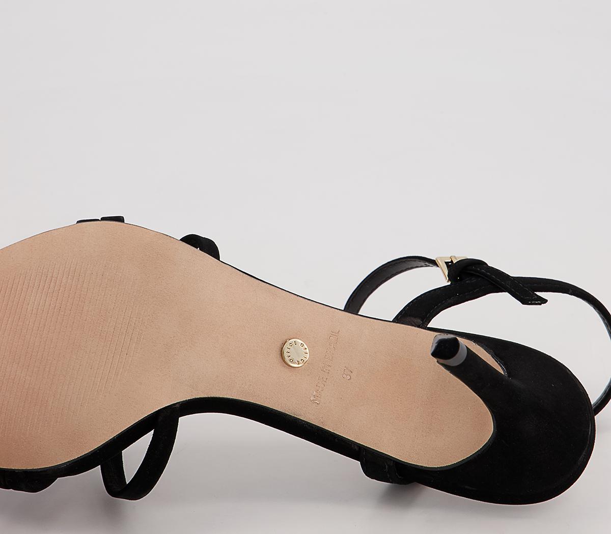 OFFICEMood Strappy Two Part Stiletto Heeled Sandals OFFICEMood Strappy Two Part Stiletto Heeled SandalsBlack Nubuck