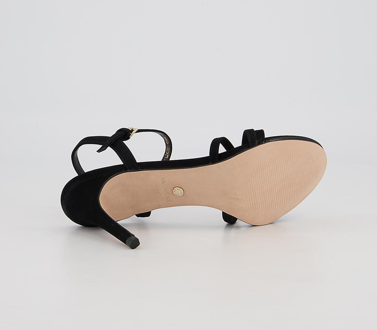 OFFICEMood Strappy Two Part Stiletto Heeled Sandals OFFICEMood Strappy Two Part Stiletto Heeled SandalsBlack Nubuck
