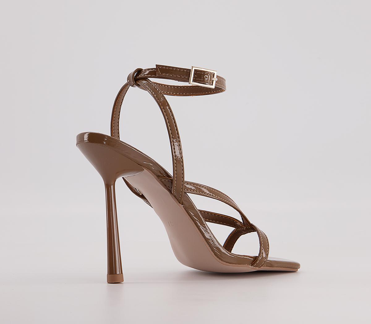 Office Humid Strippy High Sandals Office Humid Strippy High Sandals Brown Patent